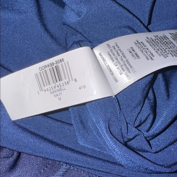 NWOT Dress the Population Navy Maxwell Square Neck Long Sleeve Gown Sz M - Picture 5 of 6